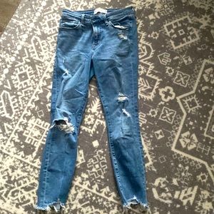 Abercrombie mid-rise skinny ankle jeans